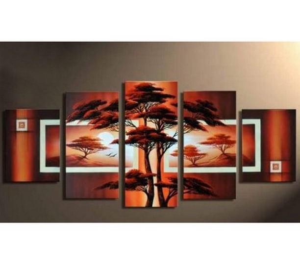 Tree of Life Painting, Ready to Hang, Large Art, Abstract Art, Large Wall Art, Abstract Painting, Canvas Painting, 5 Piece Wall Art, Canvas Art Painting