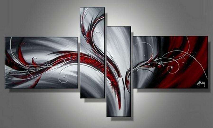Canvas Art Painting, Large Wall Art Ideas for Living Room, Abstract Abstract Painting, Acrylic Abstract Art, 4 Piece Wall Art, Hand Painted Canvas Art