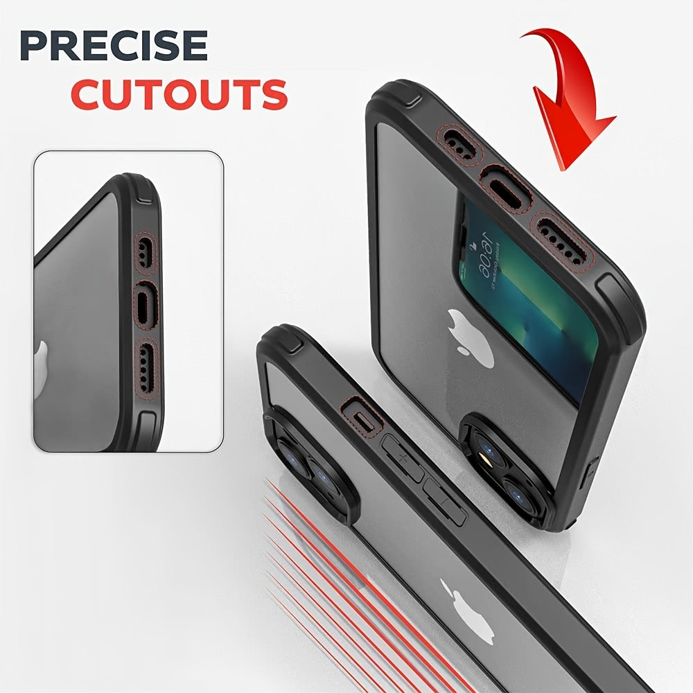 Anti-Yellowing With Tempered Glass Screen Protector 360° Full Coverage Screen Protective Phone Case