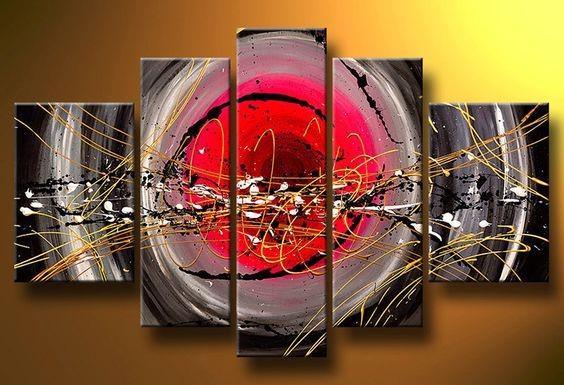 Abstract Painting, Canvas Painting Set, Extra Large Wall Art, Acrylic Art, 5 Piece Wall Painting