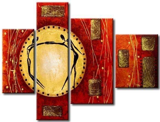 Extra Large Painting, Abstract Painting, Wall Hanging, 4 Panel Modern Art, Extra Large Art