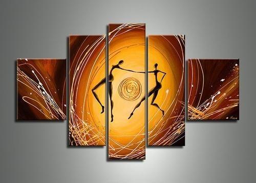Extra Large Paintings for Living Room, 5 Piece Canvas Art, Buy Abstract Paintings, Abstract Figure Painting, Large Acrylic Paintings on Canvas
