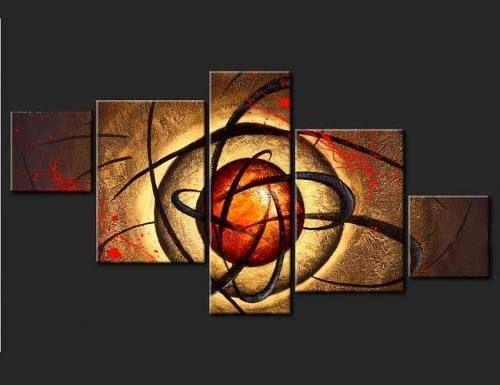 Extra Large Painting, Abstract Art Set, 5 Piece Abstract Painting, Living Room Wall Art, Huge Modern Art, Contemporary Artwork