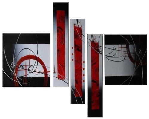 Abstract Modern Art, Extra Large Wall Art, Abstract Art Painting, 5 Panel Canvas Painting