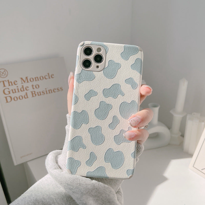 Artificial Leather Cow Print Phone Case