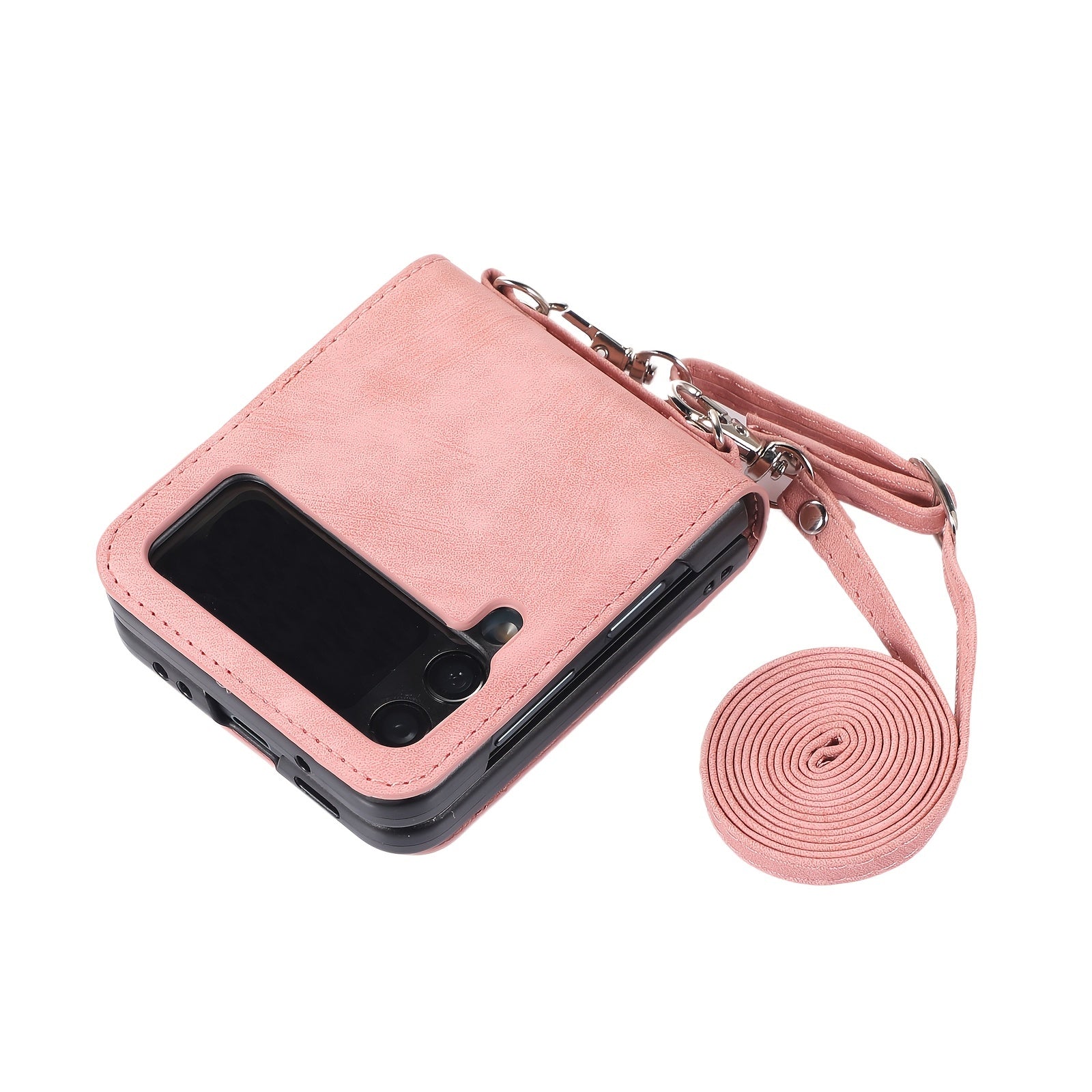 Applicable To Samsung Z Flip 4 Rose Gold Mobile Phone Case