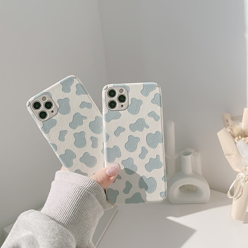 Artificial Leather Cow Print Phone Case