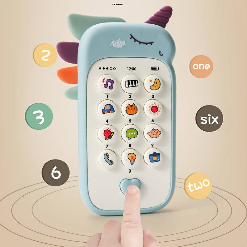 Baby Phone Toy Music Sound Telephone Sleeping Toys With Teether Simulation Phone Kids Infant Early Educational Toy, Gifts For Kids