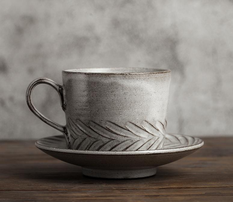 Latte Coffee Cup, Breakfast Milk Cup, Large Coffee Cup, Pottery Coffee Cups, Cappuccino Coffee Mug, Coffee Cup and Saucer Set