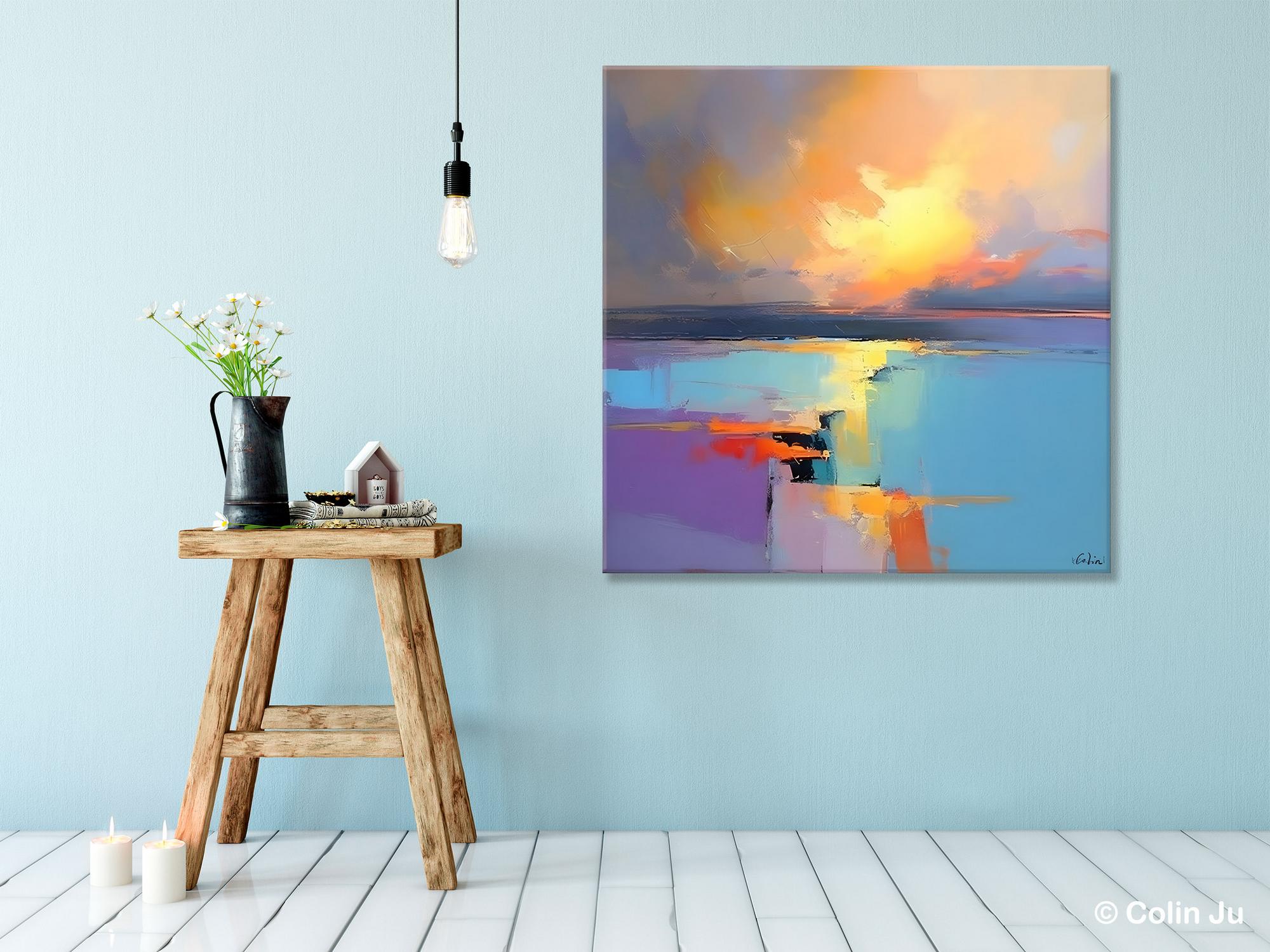 Canvas Painting for Living Room, Original Modern Wall Art Painting, Abstract Landscape Paintings, Oversized Contemporary Abstract Artwork
