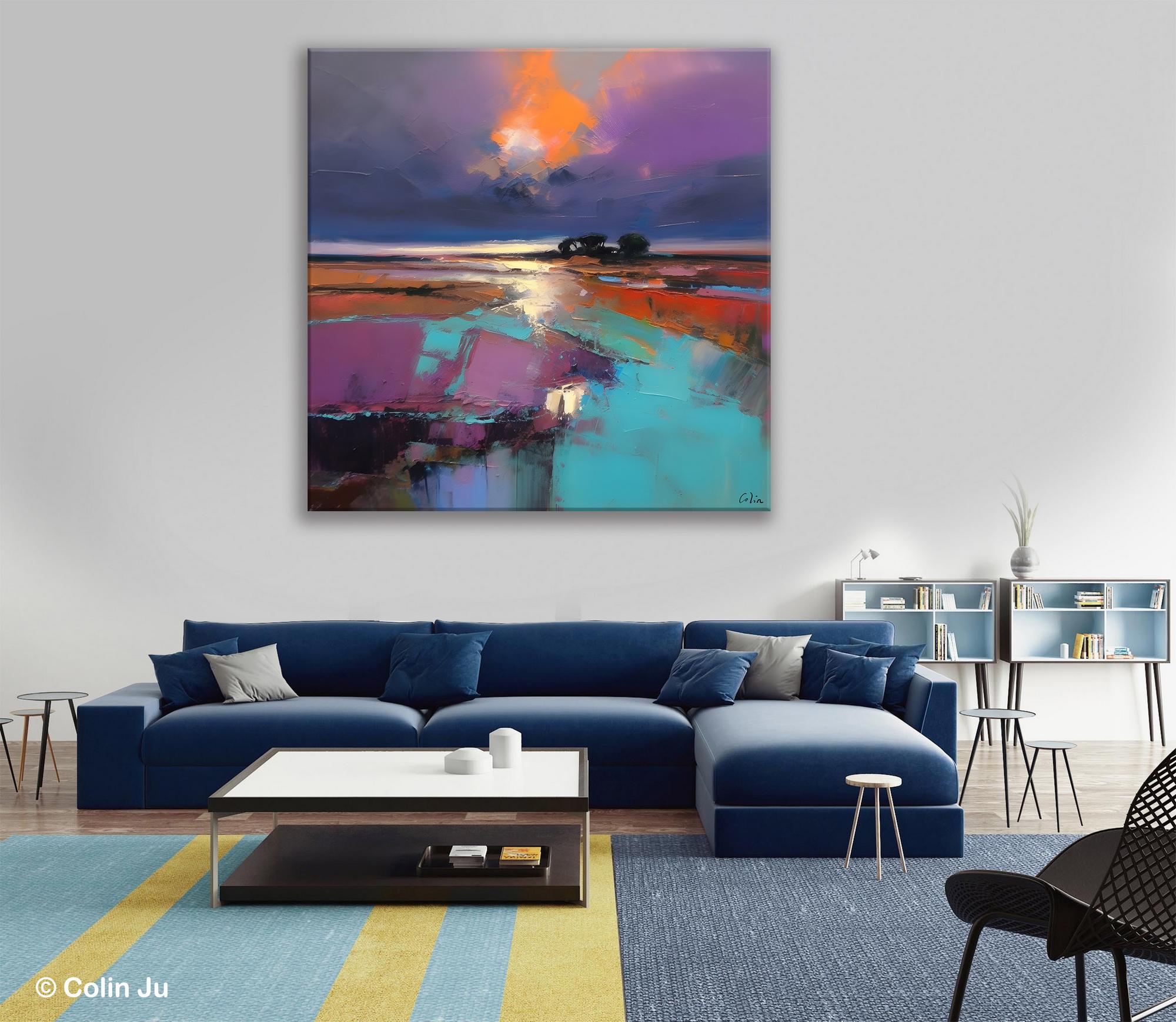 Canvas Painting for Living Room, Original Modern Wall Art Painting, Abstract Landscape Paintings, Oversized Contemporary Abstract Artwork