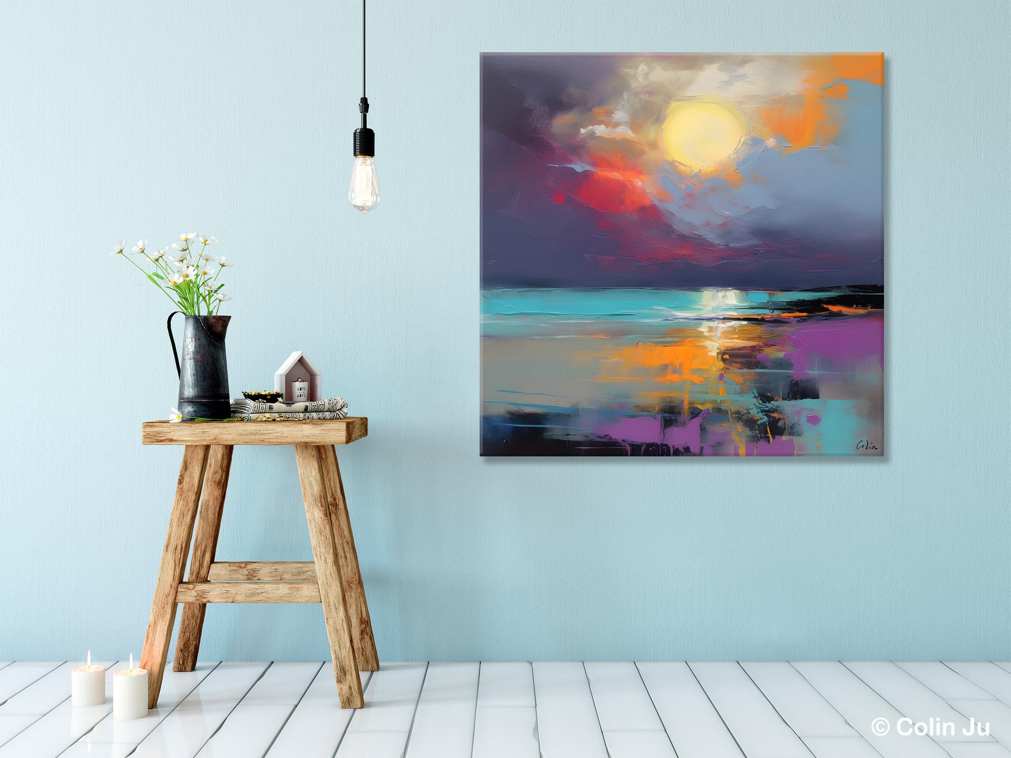 Abstract Landscape Paintings, Simple Wall Art Ideas, Original Landscape Abstract Painting, Large Landscape Canvas Paintings, Buy Art Online