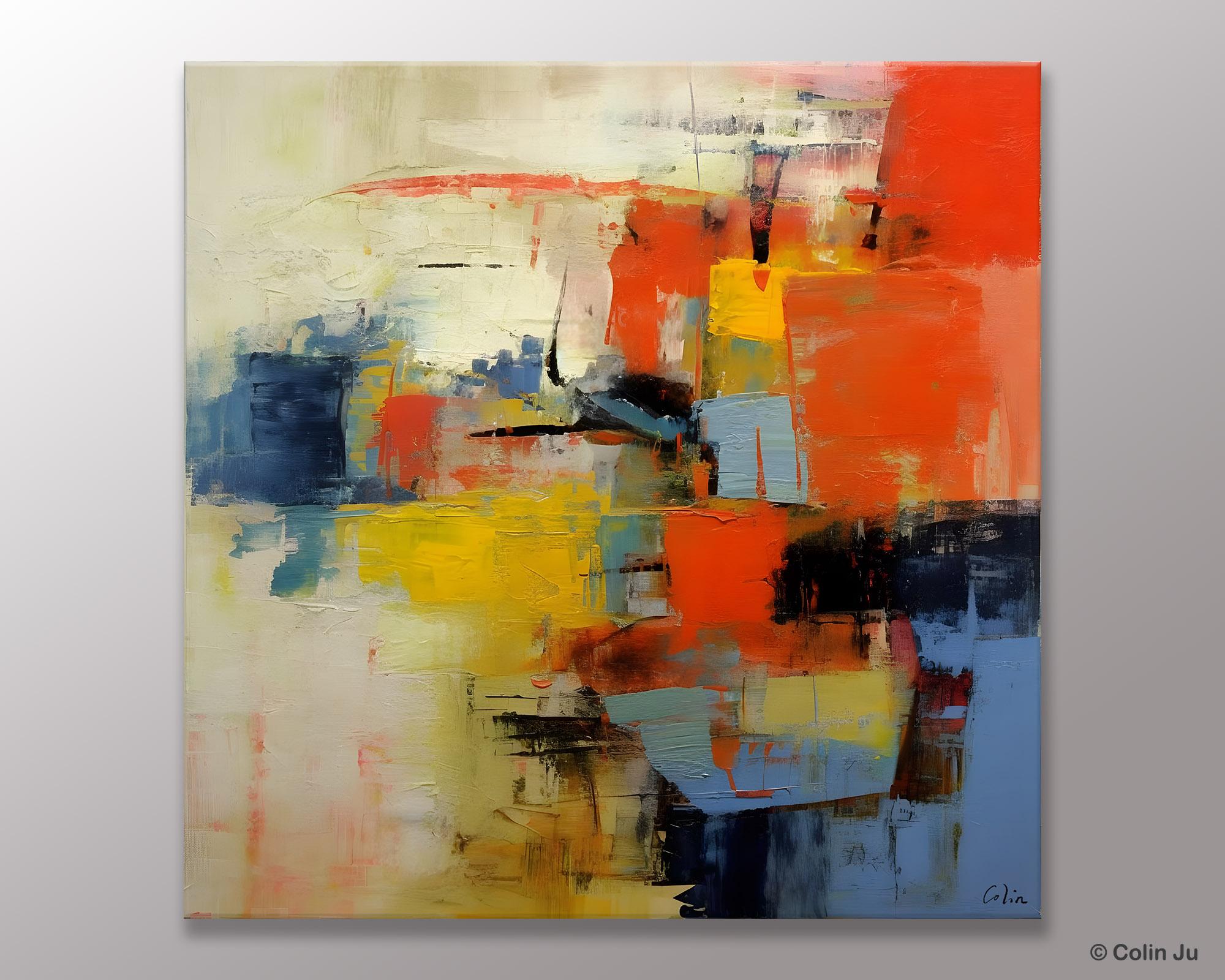 Abstract Wall Paintings, Contemporary Wall Art Paintings, Extra Large Paintings for Dining Room, Hand Painted Canvas Art, Original Artowrk