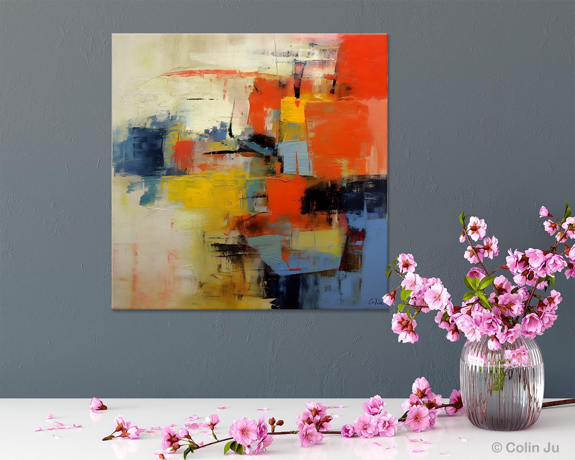 Abstract Wall Paintings, Contemporary Wall Art Paintings, Extra Large Paintings for Dining Room, Hand Painted Canvas Art, Original Artowrk