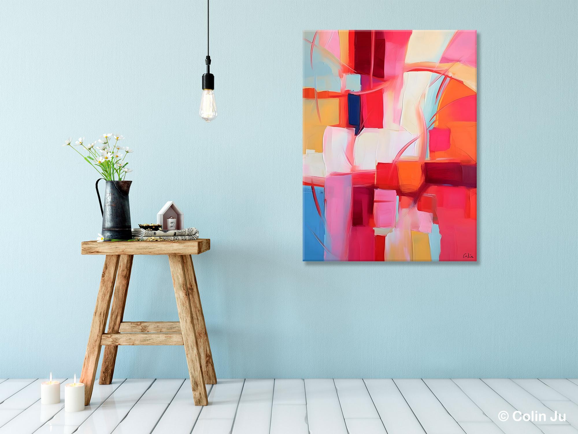 Hand Painted Wall Painting, Abstract Acrylic Painting for Bedroom, Original Modern Abstract Art, Extra Large Painting Ideas for Bedroom