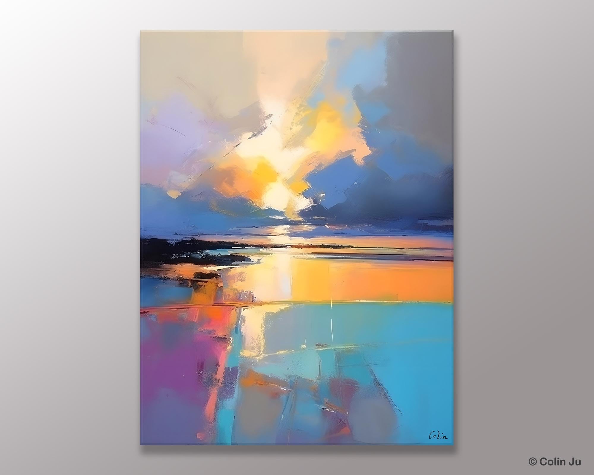 Landscape Canvas Painting, Abstract Landscape Painting, Original Landscape Art, Canvas Painting for Bedroom, Large Wall Art Paintings for Living Room