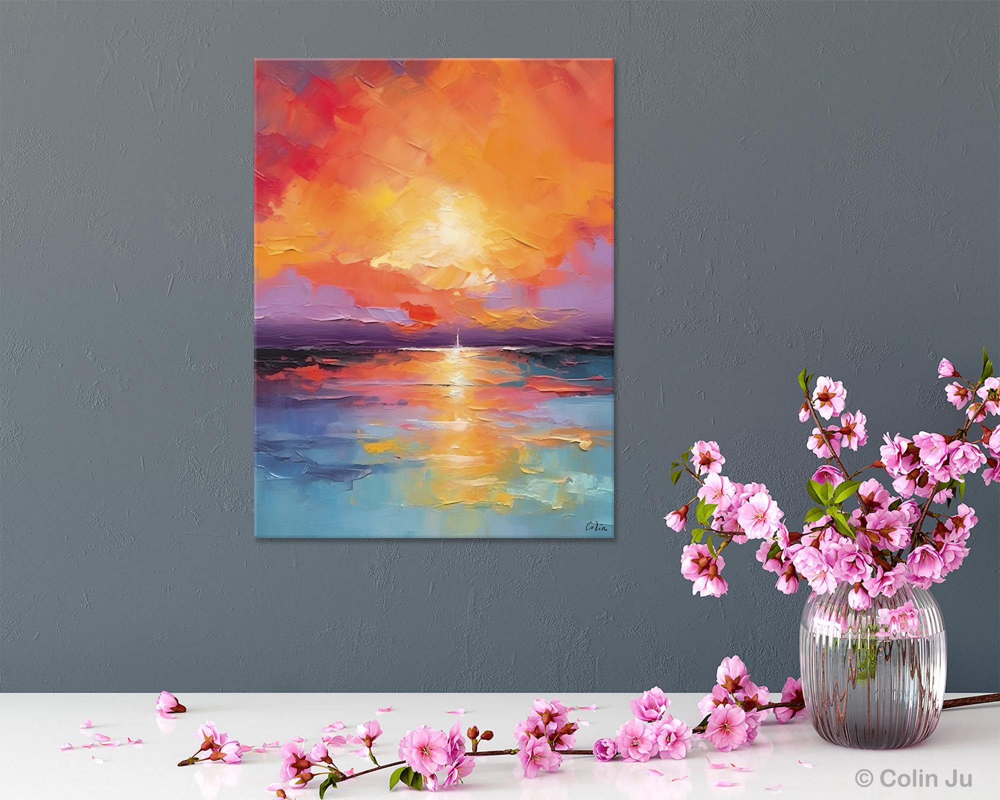 Modern Landscape Paintings, Oversized Contemporary Canvas Paintings, Extra Large Canvas Painting for Living Room, Original Canvas Wall Art