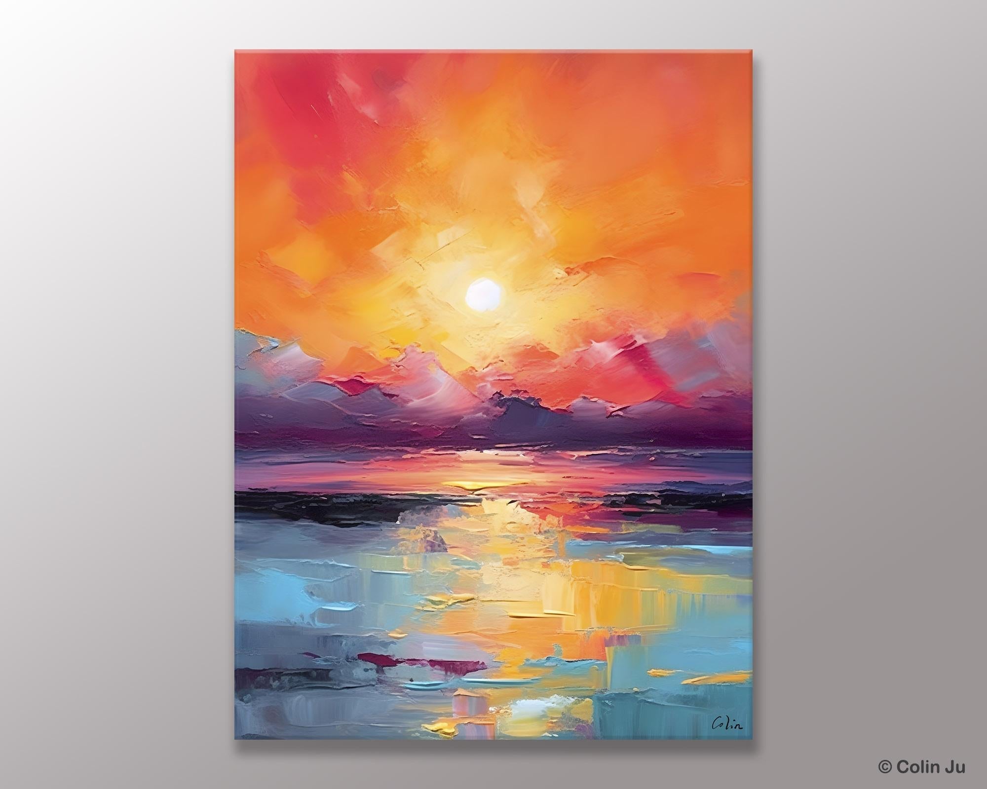 Abstract Landscape Painting, Canvas Painting for Dining Room, Landscape Canvas Painting, Original Landscape Art, Large Wall Art Paintings for Living Room