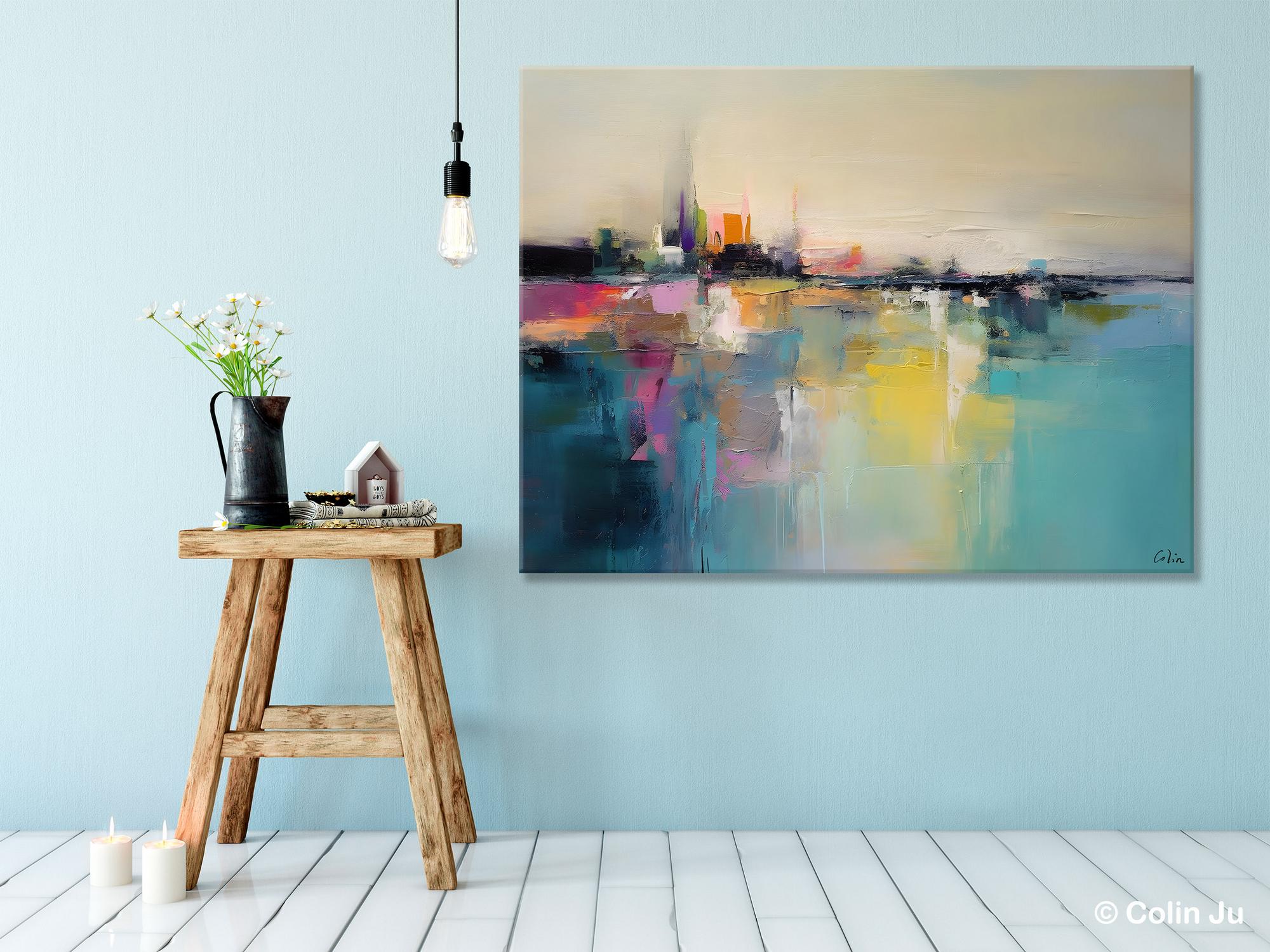 Acrylic Painting on Canvas, Original Landscape Paintings, Landscape Canvas Paintings for Living Room, Extra Large Modern Wall Art Paintings