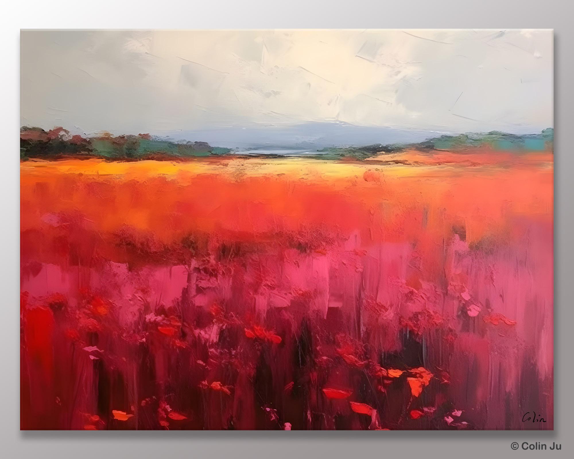 Landscape Paintings for Living Room, Landscape Canvas Paintings, Abstract Landscape Paintings, Original Modern Wall Art, Hand Painted Canvas Art