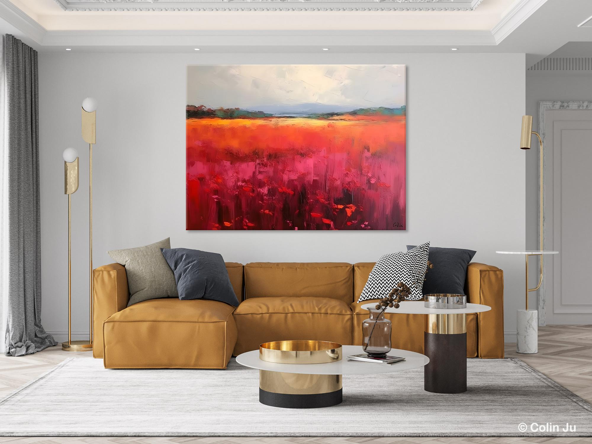 Landscape Paintings for Living Room, Landscape Canvas Paintings, Abstract Landscape Paintings, Original Modern Wall Art, Hand Painted Canvas Art