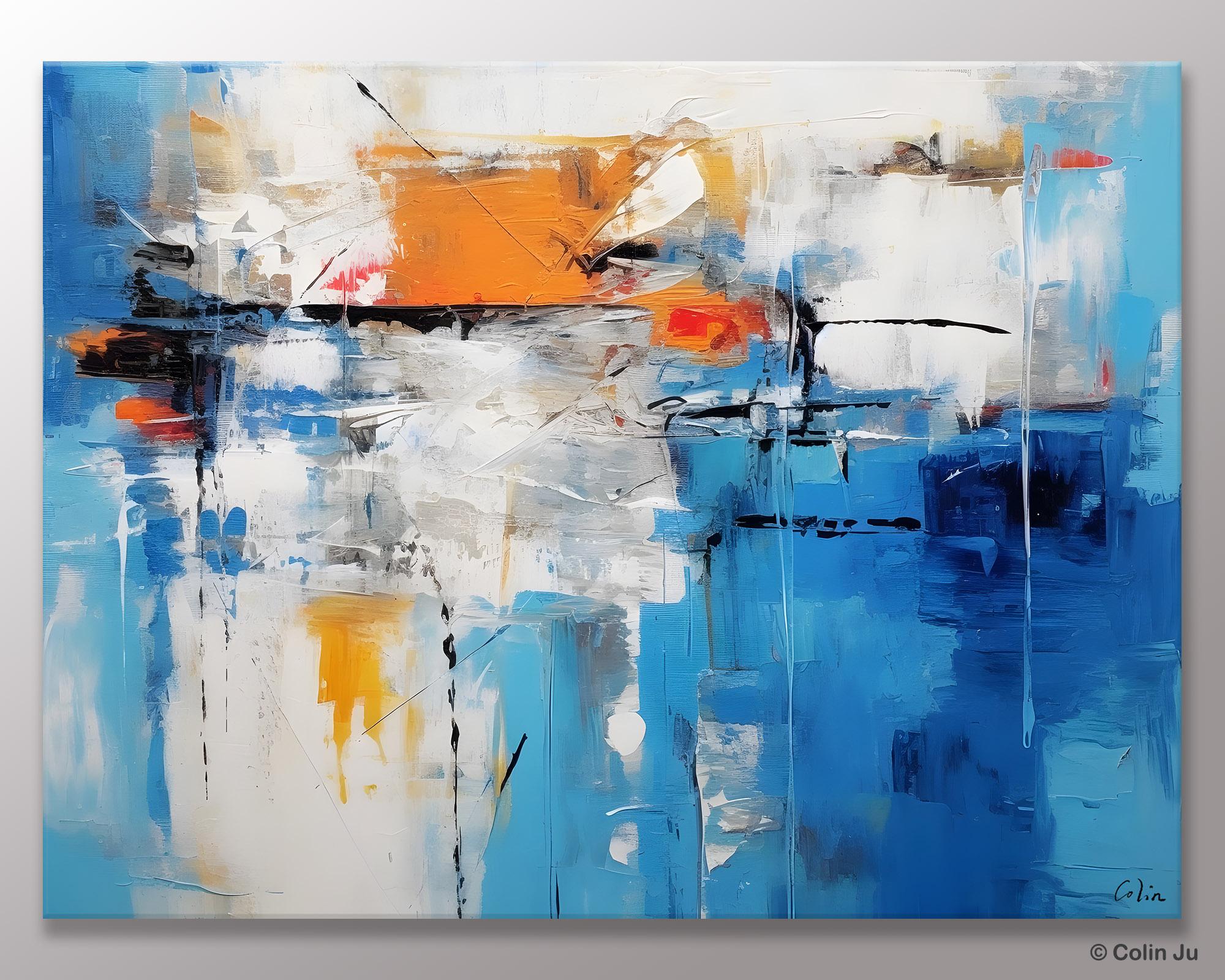 Abstract Paintings Behind Sofa, Acrylic Paintings for Bedroom, Hand Painted Canvas Art, Original Canvas Wall Art, Buy Paintings Online