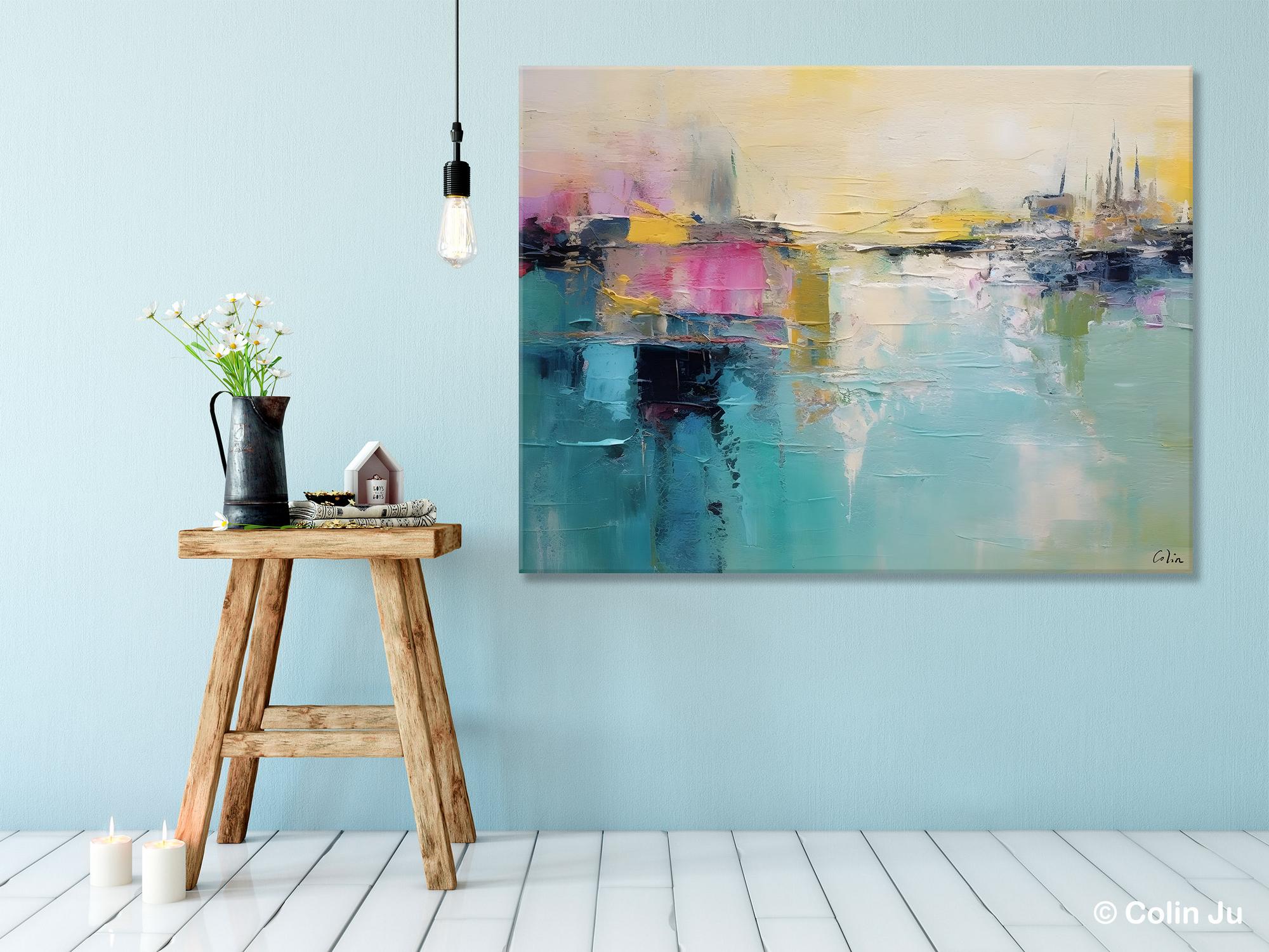 Acrylic Paintings Behind Sofa, Abstract Paintings for Bedroom, Contemporary Canvas Wall Art, Original Hand Painted Canvas Art, Buy Paintings Online