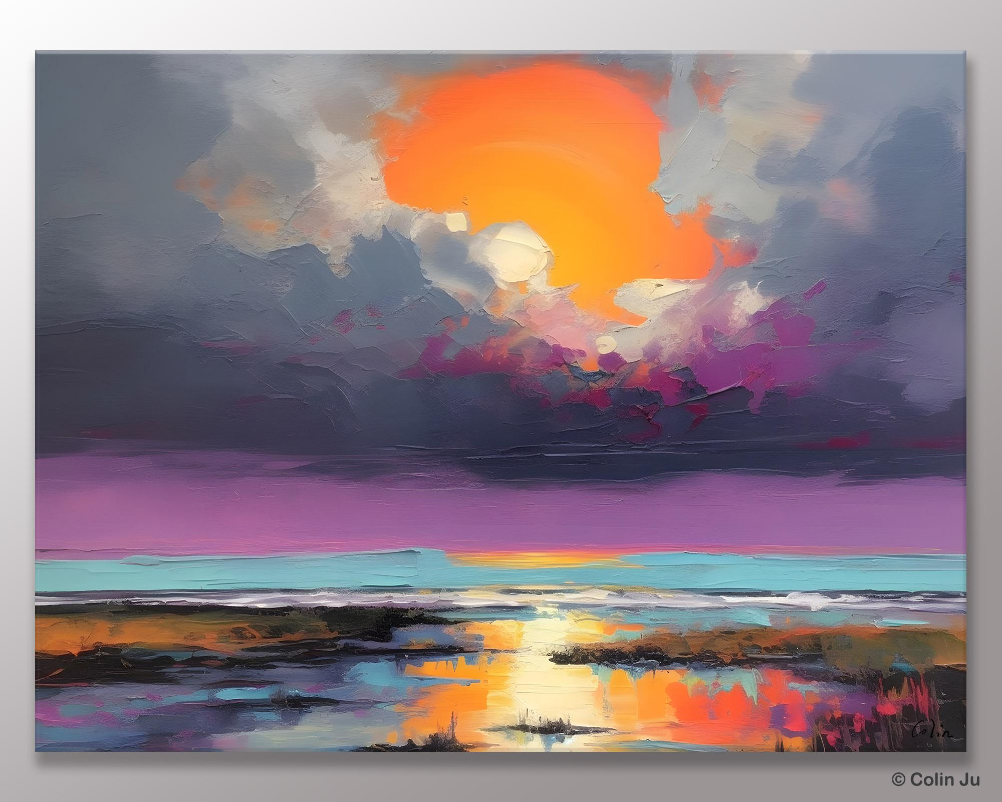 Heavy Texture Paintings, Original Landscape Painting, Large Landscape Painting for Living Room, Bedroom Wall Art Ideas, Modern Paintings for Dining Room