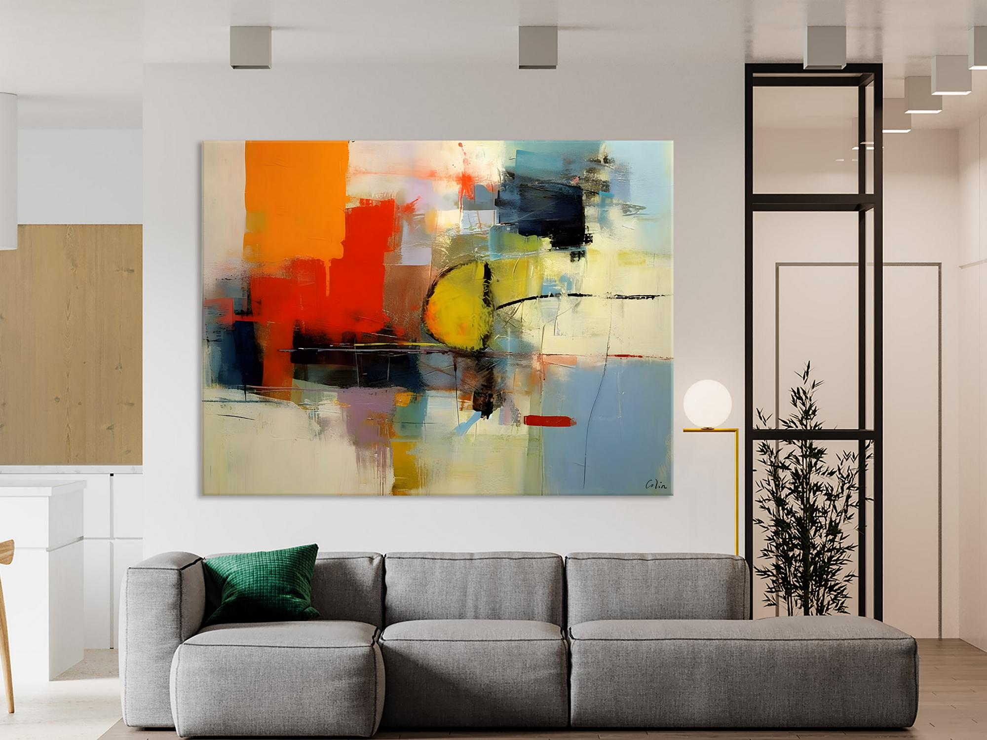 Acrylic Painting for Bedroom, Modern Canvas Painting, Palette Knife Artwork, Original Abstract Acrylic Paintings, Hand Painted Canvas Art