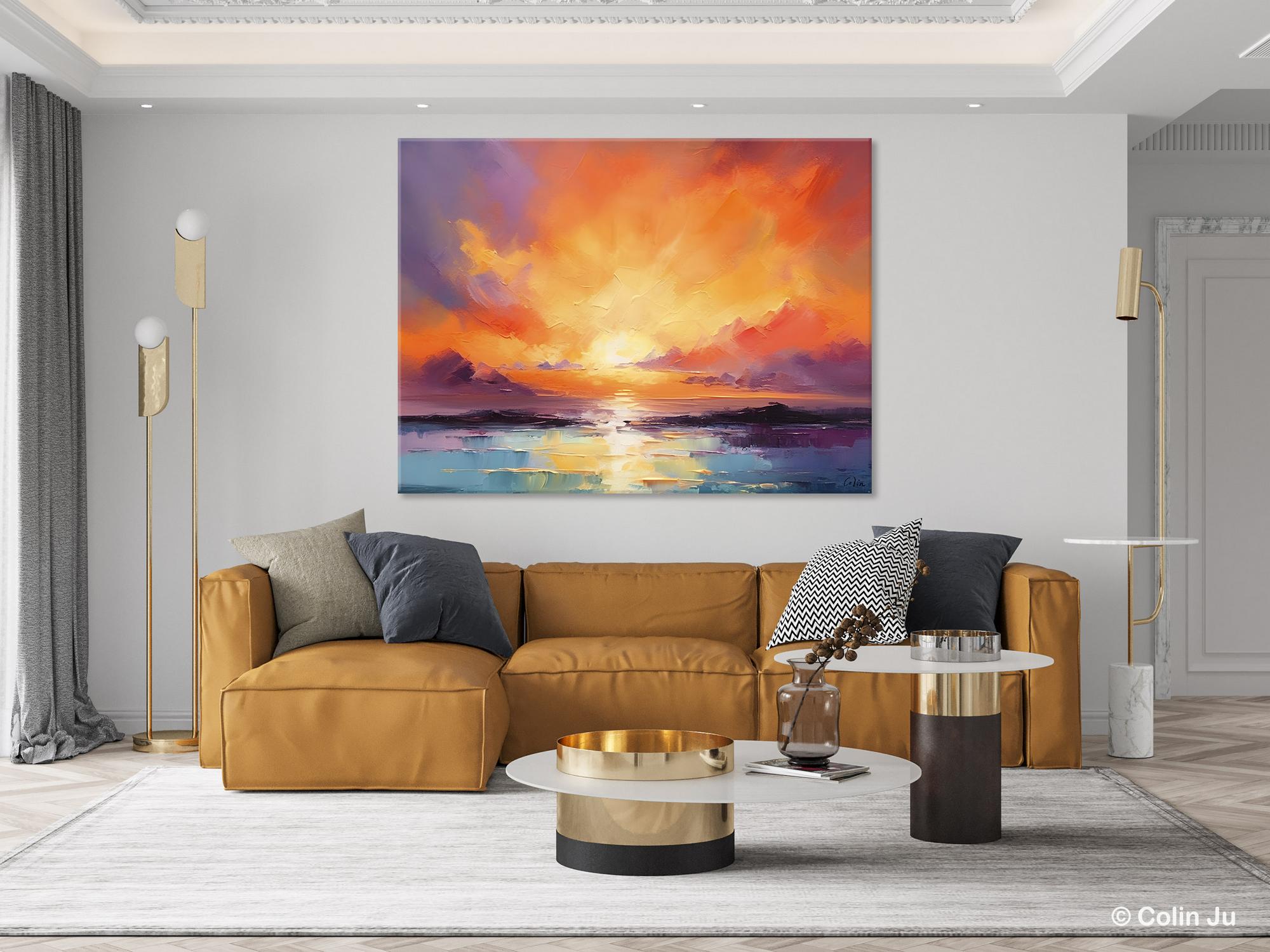 Large Art Painting for Living Room, Original Landscape Canvas Art, Oversized Landscape Wall Art Paintings, Contemporary Acrylic Painting on Canvas