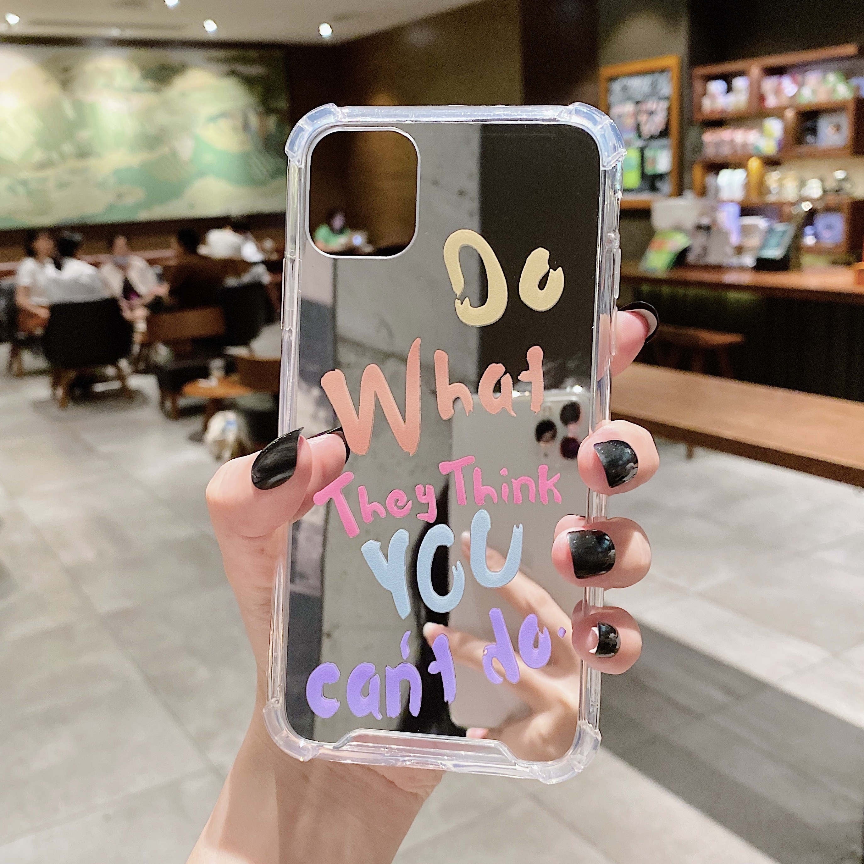 Personalized Graffiti Mirror Anti-Fall Sleeve Phone Case For IPhone14/14Plus/14Pro/14Pro Max, IPhone13/13Mini/13Pro/13Pro Max, IPhone12/12Mini/12Pro/12Pro Max, IPhone11/11Pro/11Pro Max, IPhoneX/XS/XS Max, IPhone 8/8Plus/7/7Plus