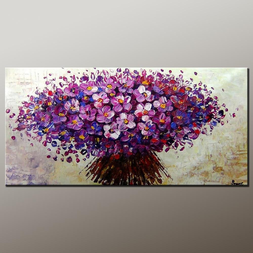 Flower Art, Acrylic Painting, Heavy Texture Painting, Canvas Art, Modern Art, Contemporary Art, Ready to Hang