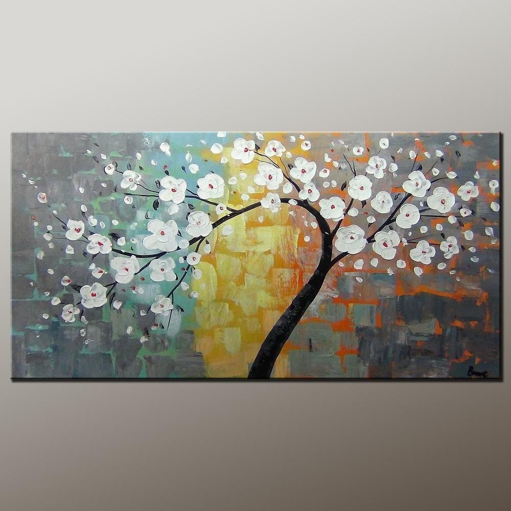 Flower Tree Art, Wall Painting, Abstract Art Painting, Canvas Wall Art, Bedroom Wall Art, Canvas Art, Modern Art, Contemporary Art