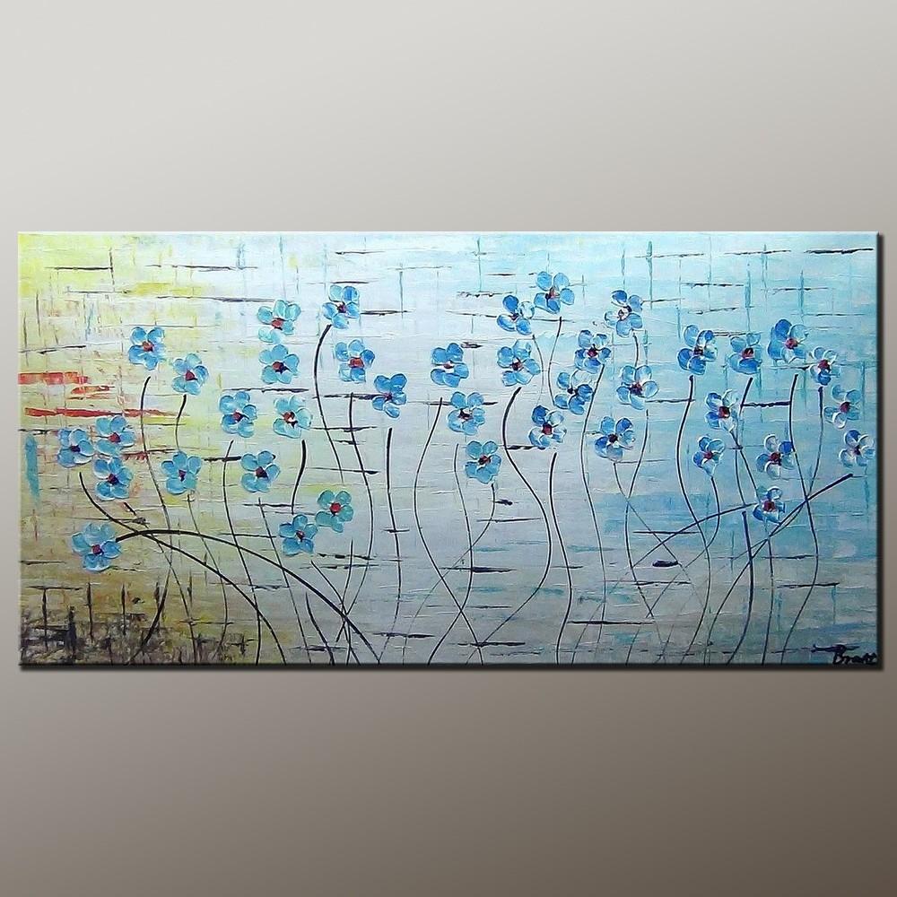 Flower Art, Acrylic Painting, Heavy Texture Painting, Canvas Wall Art, Bedroom Wall Art, Canvas Art, Contemporary Art