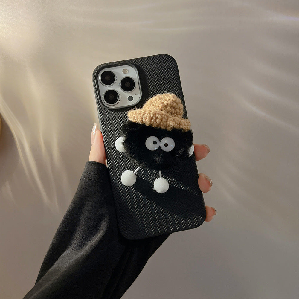 New Autumn And Winter Plush Coalball Lovers All Inclusive Fall Proof Mobile Phone Case