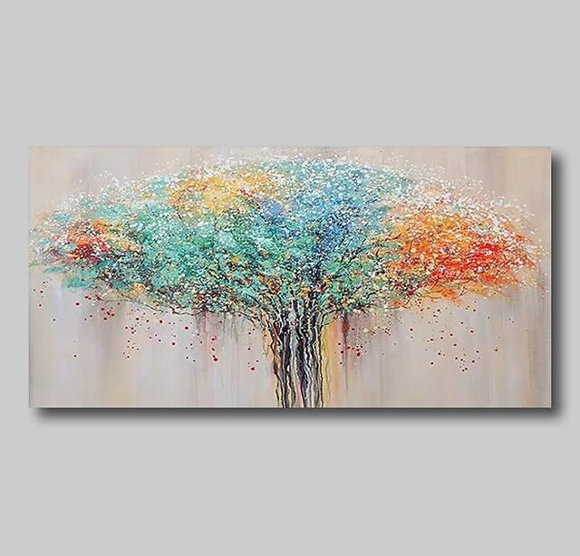 Colorful Tree Paintings, Modern Wall Art Paintings, Simple Modern Paintings for Bedroom