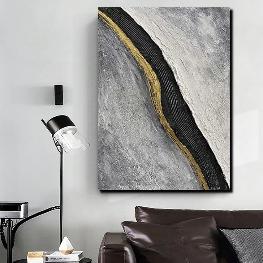 Bedroom Wall Art Ideas, Black Abstract Painting, Acrylic Canvas Paintings for Living Room, Simple Wall Art Ideas, Buy Paintings Online
