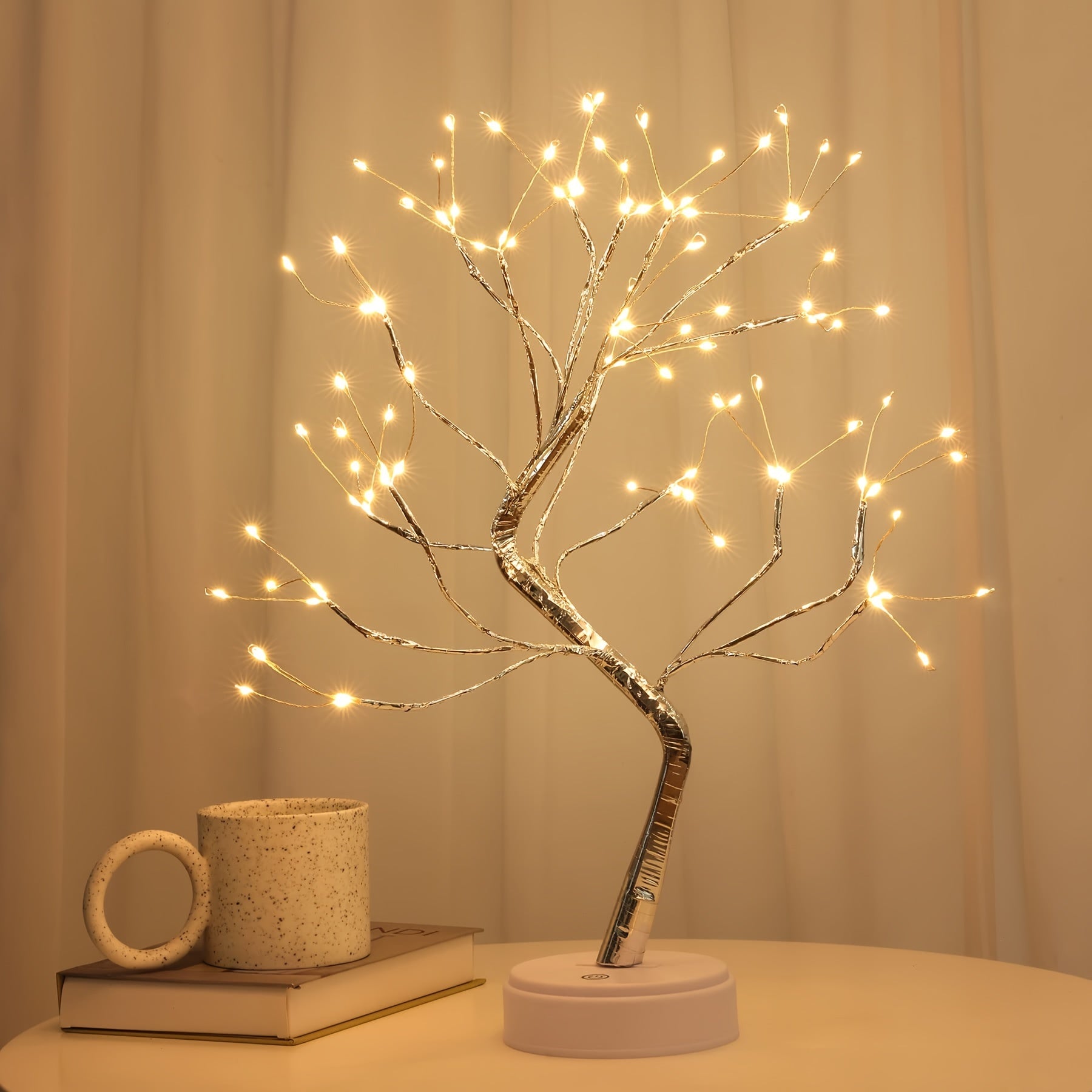 1pc Tabletop Bonsai Tree, Light Decorative Christmas Night Lights, Fairy Tree Lights With 108 LED USB Or AA Battery Operated DIY Artificial Tree Lamp For Bedroom Home Party Wedding Christmas Decoration And Outdoor
