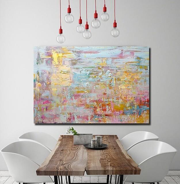 Hand Painted Wall Art, Simple Painting Ideas for Living Room, Acrylic Paintings for Bedroom