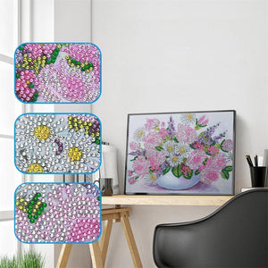 Flower DIY Special Shaped Diamond Painting - artpaintingworld