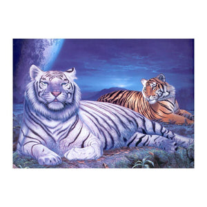 Flower Tiger 5D DIY Full Drill Diamond Painting - artpaintingworld