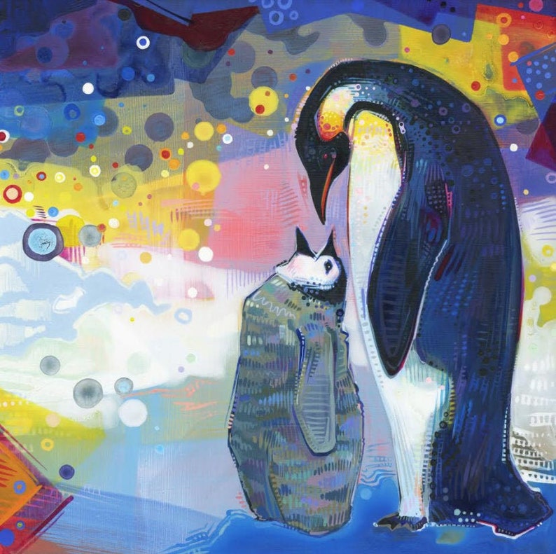Emperor Penguins by Gwenn Seemel | Square drills 50cmX50cm
