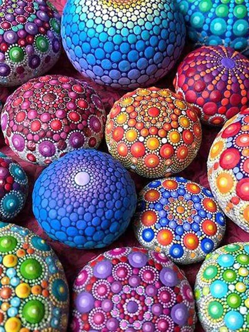 DIY Diamond Art Embroidery Full Drill Square/Round Colorful Mandala Stones Diamond Painting Kit Cross Stitch Rhinestone Mosaic Home Decor