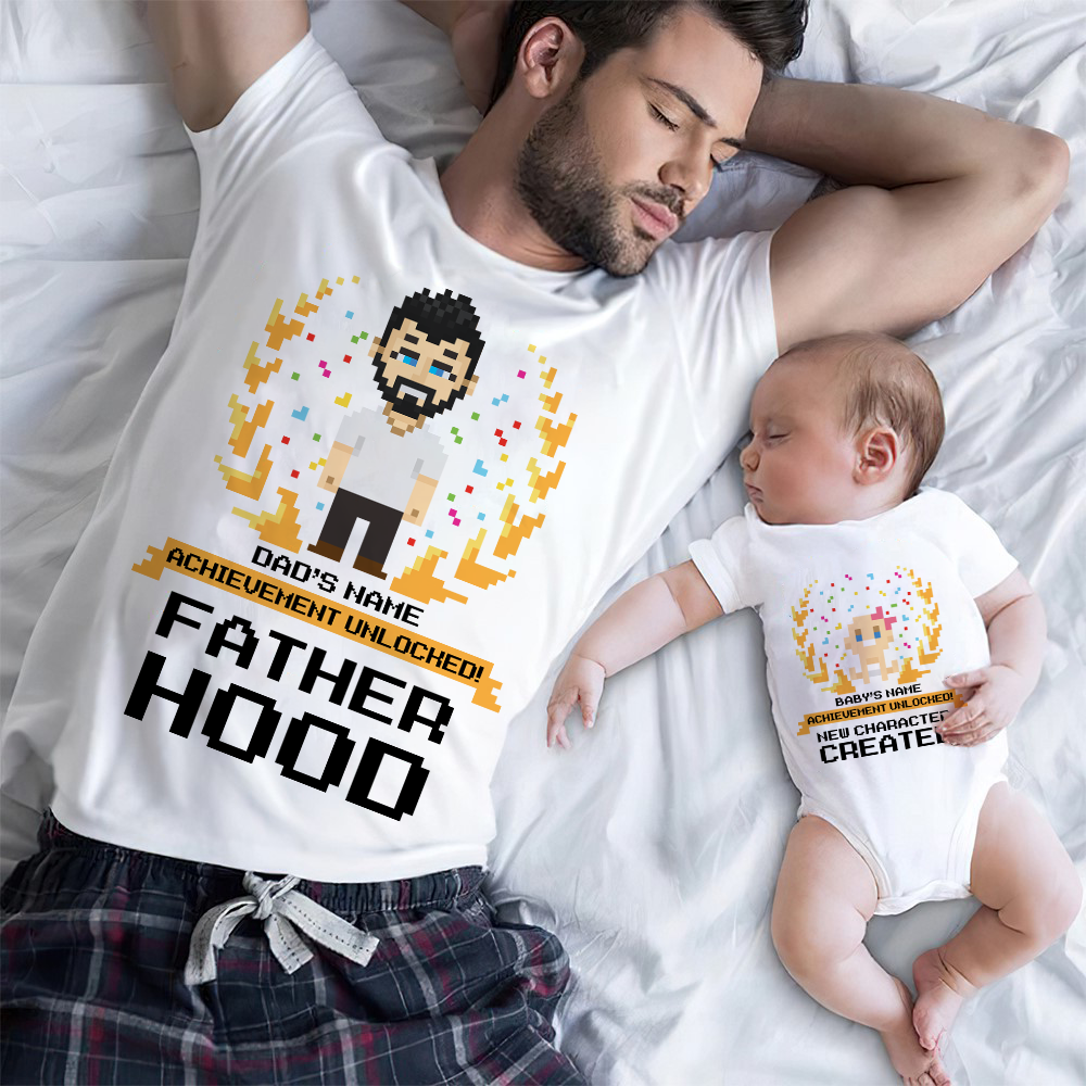 Achievement Unlocked Fatherhood And New Character Created Shirt-Macorner