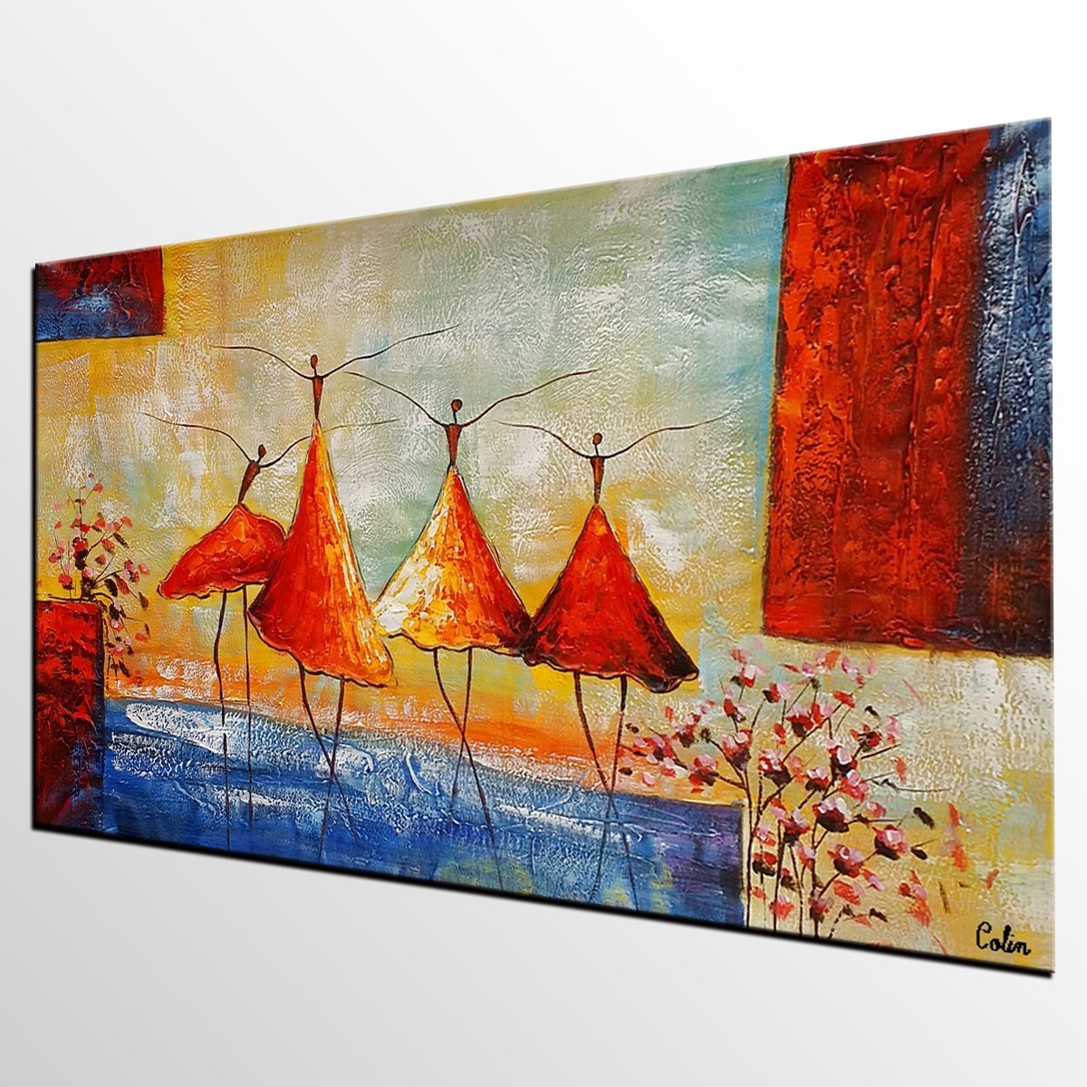 Simple Abstract Painting, Ballet Dancer Painting, Buy Wall Art Online, Modern Acrylic Painting, Bedroom Wall Art Painting