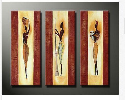 Living Room Abstract Painting, African Woman Painting, African Girl Art, Abstract Figure Art