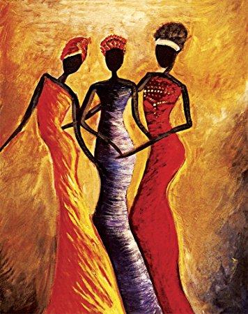 Canvas Painting, African Art, African Woman Painting, African Girl Painting, Modern Wall Art