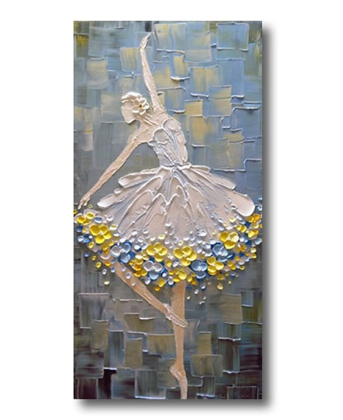 Heavy Texture Painting, Ballet Dancer Painting, Simple Acrylic Paintings, Palette Knife Painting, Acrylic Painting for Bedroom, Painting on Canvas