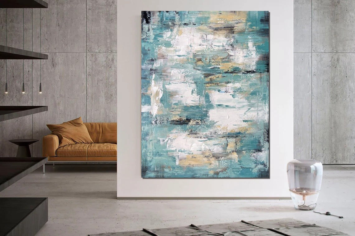 Modern Abstract Painting, Simple Wall Art Ideas for Dining Room, Heavy Texture Painting, Bedroom Abstract Paintings, Large Acrylic Canvas Paintings