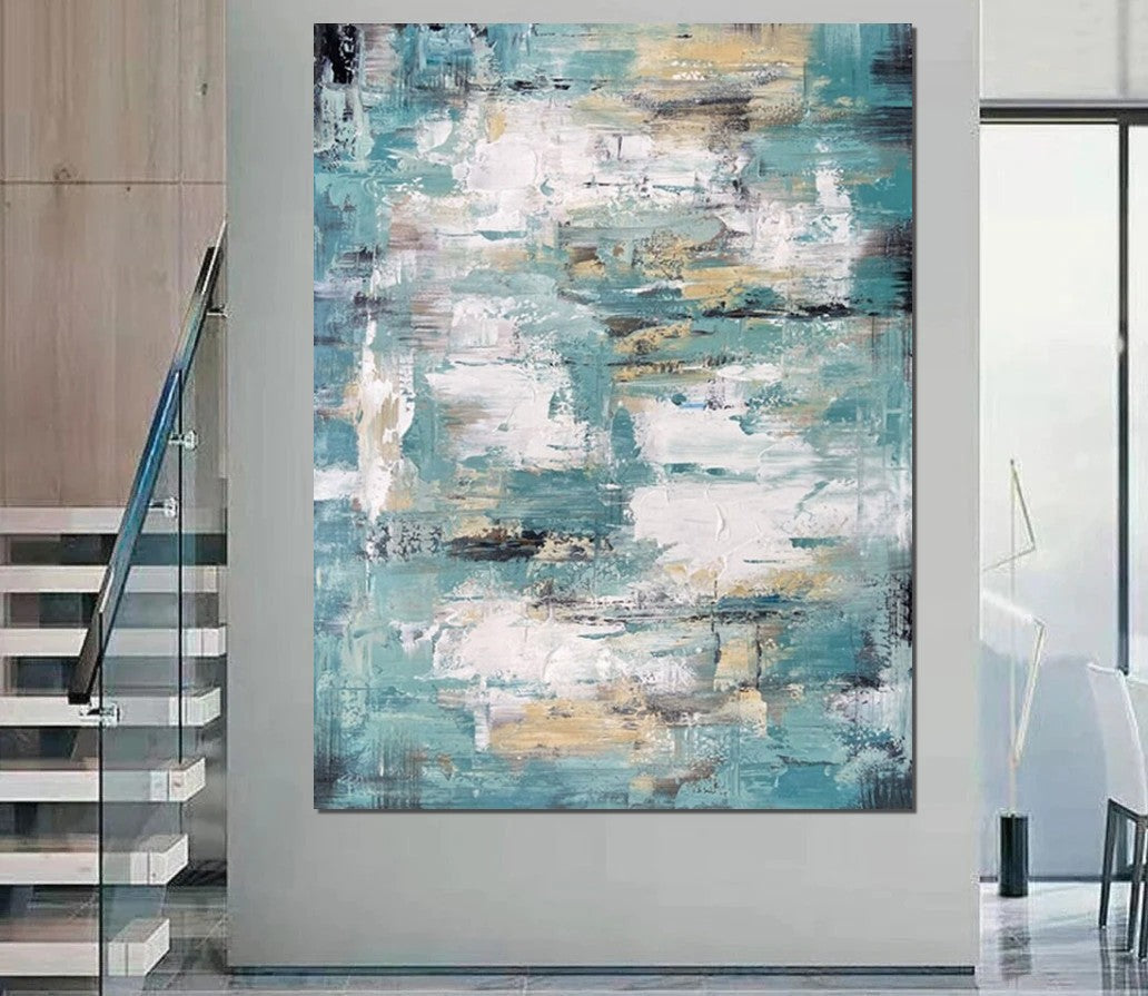 Modern Abstract Painting, Simple Wall Art Ideas for Dining Room, Heavy Texture Painting, Bedroom Abstract Paintings, Large Acrylic Canvas Paintings